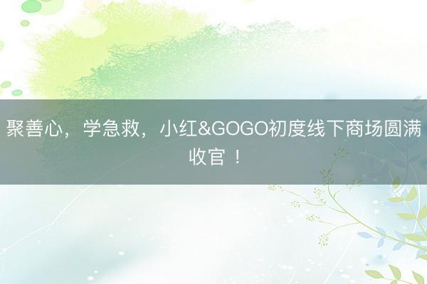 聚善心，学急救，小红&GOGO初度线下商场圆满收官 ！