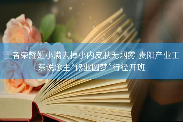 王者荣耀姬小满去掉小内皮肤无烟雾 贵阳产业工东说念主“修业圆梦”行径开班