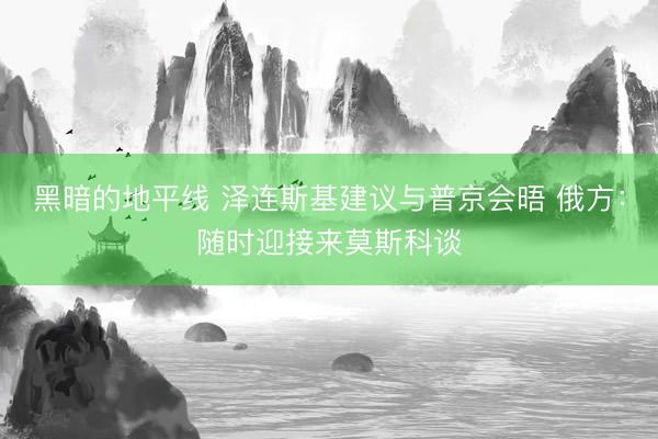 黑暗的地平线 泽连斯基建议与普京会晤 俄方：随时迎接来莫斯科谈