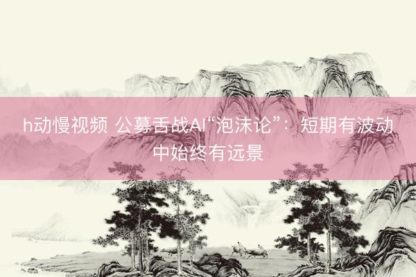 h动慢视频 公募舌战AI“泡沫论”:短期有波动中始终有远景
