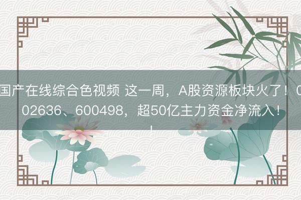 国产在线综合色视频 这一周，A股资源板块火了！002636、600498，超50亿主力资金净流入！