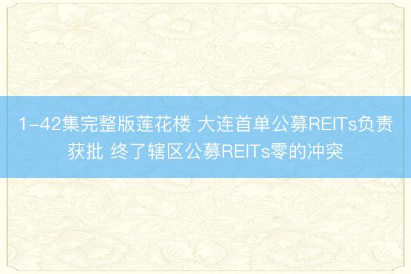 1-42集完整版莲花楼 大连首单公募REITs负责获批 终了辖区公募REITs零的冲突