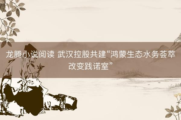 龙腾小说阅读 武汉控股共建“鸿蒙生态水务荟萃改变践诺室”
