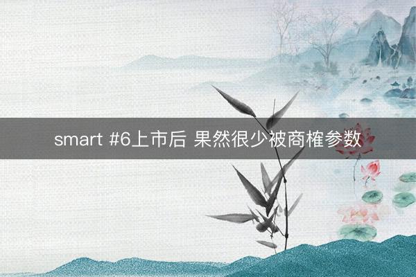 smart #6上市后 果然很少被商榷参数